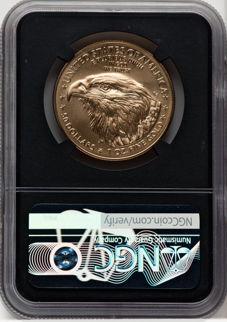 2022-W One-Ounce Gold Eagle Burnished FDI NGC MS70