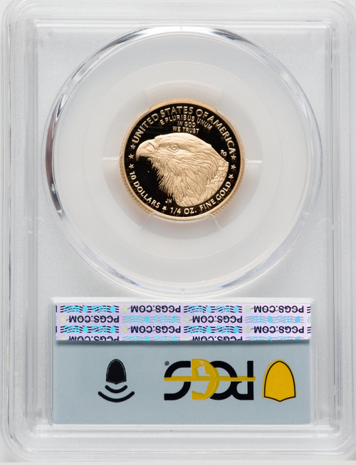 2023-W G$10 Quarter Ounce Gold Eagle First Day of Issue FDI Flag PCGS PR70