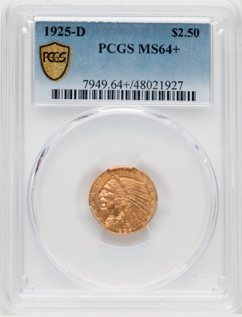 1925-D $2.50 Indian Quarter Eagle PCGS MS64+