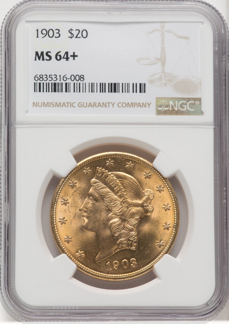 1903 $20 Liberty Double Eagle NGC MS64+
