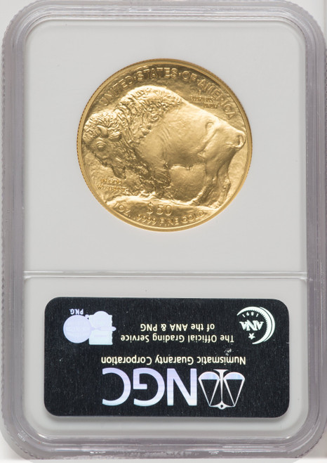 2008-W $50 One-Ounce Gold Eagle First Strike ER Blue NGC MS70