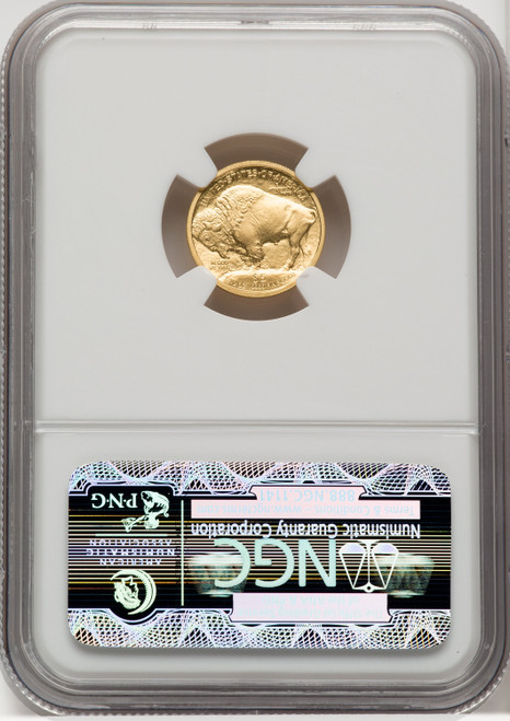 2008-W $5 Tenth-Ounce Gold Buffalo .9999 Fine Gold Brown Label NGC MS70