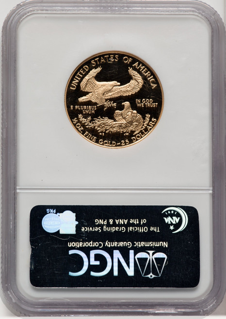 1998-W $25 Half-Ounce Gold Eagle Brown Label NGC PF70