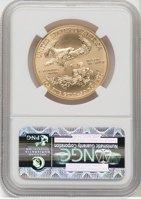 2012-W $50 One Ounce Gold Eagle First Strike ER Blue NGC MS70