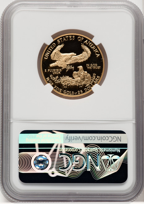 1989-P G$25 Half-Ounce Gold Eagle NGC PF70 Don Everhart Signed