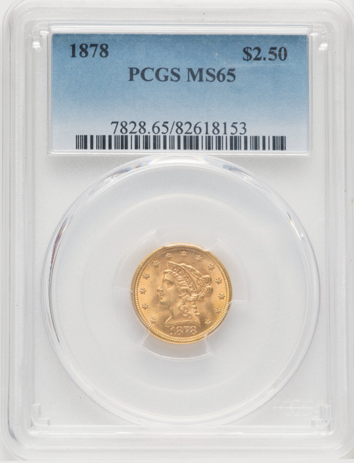 1878 $2.50 Liberty Quarter Eagle PCGS MS65