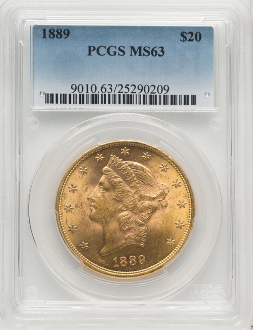 1889 $20 Liberty Double Eagle PCGS MS63