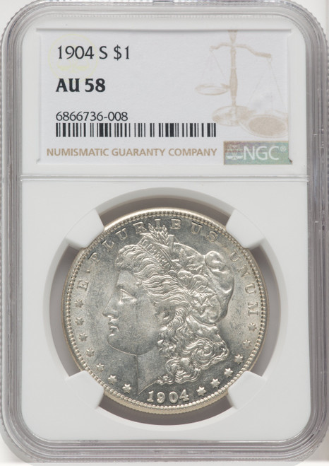 1904-S $1 Morgan Dollar NGC AU58