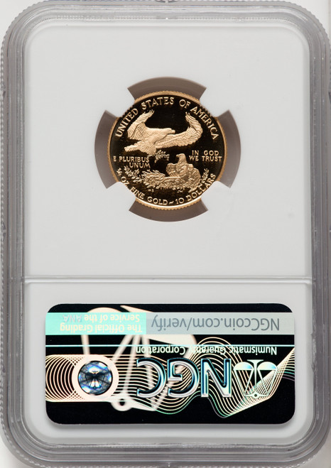 1999-W $10 Quarter-Ounce Gold Eagle Brown Label NGC PF70