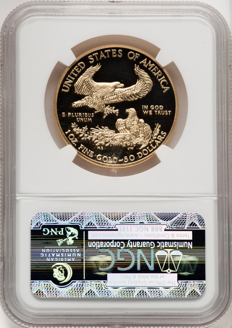 2014-W $50 One-Ounce Gold Eagle First Strike ER Blue NGC PF70