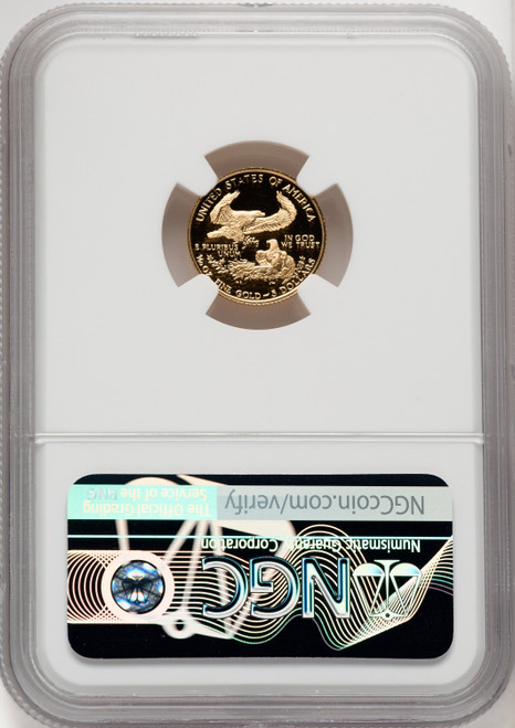 1990-P $5 Tenth-Ounce Gold Eagle Mike Castle NGC PF70