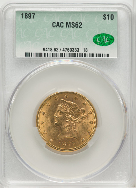 1897 $10 Liberty Eagle CACG MS62