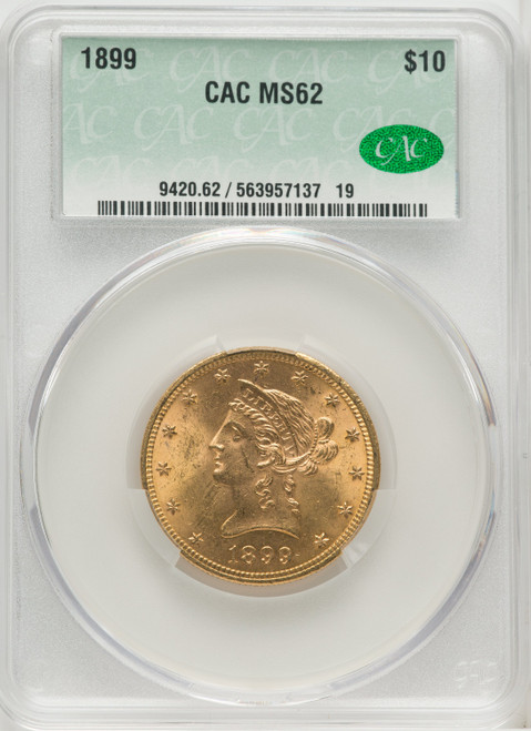 1899 $10 Liberty Eagle CACG MS62