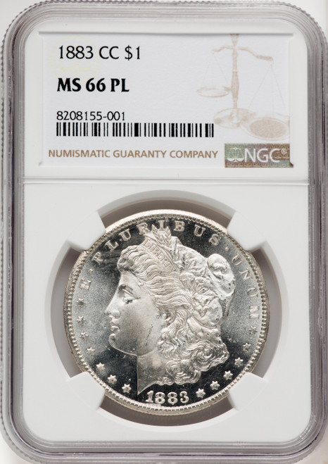 1883-CC $1 PL Morgan Dollar NGC MS66