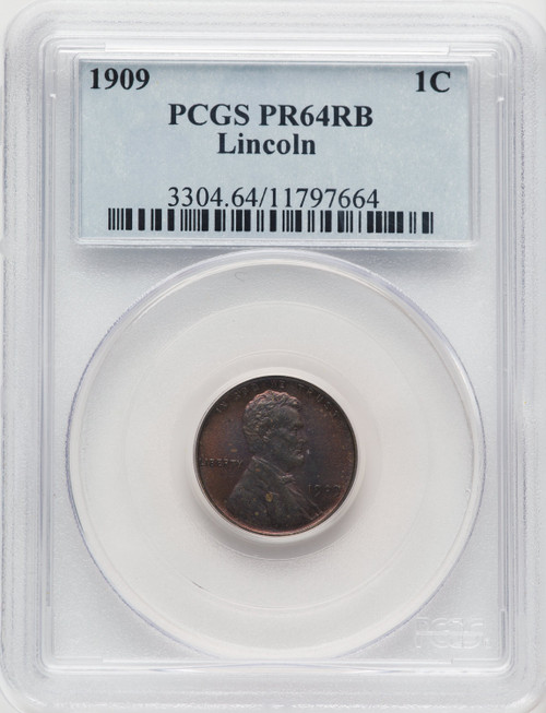 1909 1C Lincoln RB Proof Lincoln Cent PCGS PR64