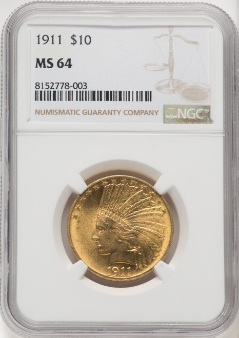 1911 $10 Indian Eagle NGC MS64