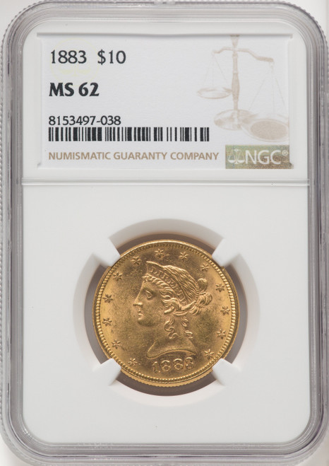 1883 $10 Liberty Eagle NGC MS62