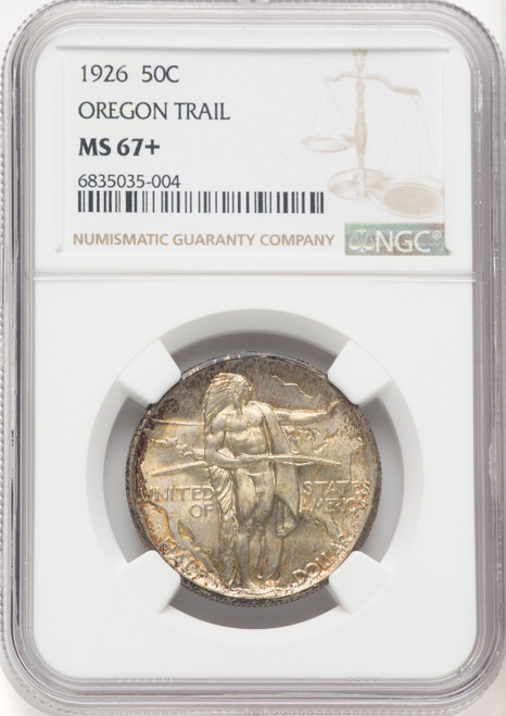 1926 50C Oregon Commemorative Silver NGC MS67+