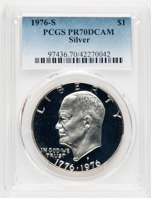 1976-S S$1 SILVER Proof Eisenhower Dollar PCGS PR70