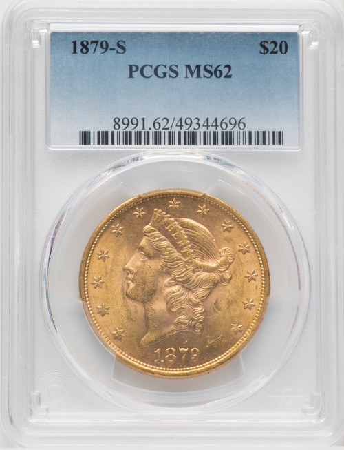 1879-S $20 Liberty Double Eagle PCGS MS62