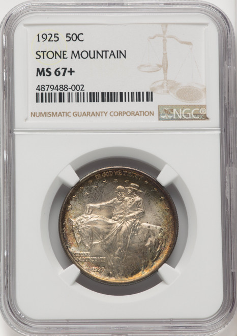 1925 50C Stone Mountain Commemorative Silver NGC MS67+