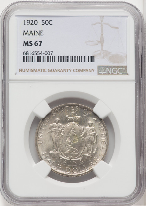 1920 50C Maine Commemorative Silver NGC MS67 (518925071)