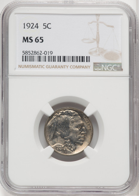 1924 5C Buffalo Nickel NGC MS65 (518973104)