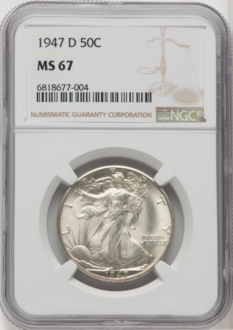 1947-D 50C Walking Liberty Half Dollar NGC MS67 (518973148)