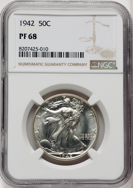 1942 50C Proof Walking Liberty Half Dollar NGC PR68 (766974004)