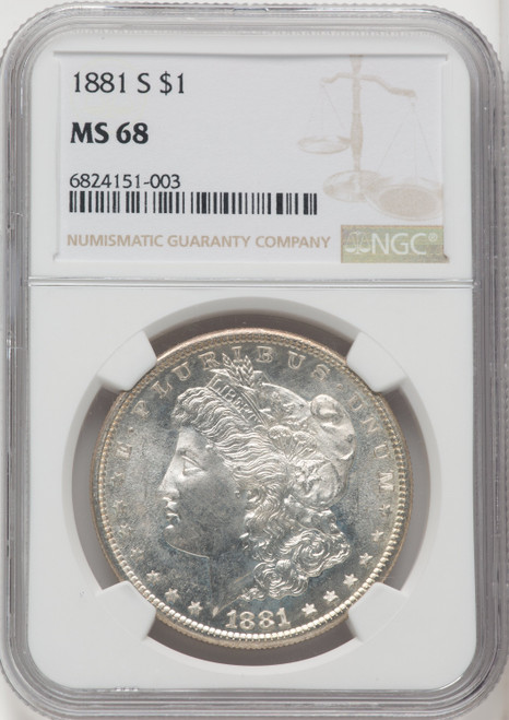 1881-S $1 Morgan Dollar NGC MS68 (766979005)