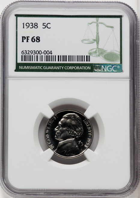 1938 5C Proof Jefferson Nickel NGC PR68 (767155002)