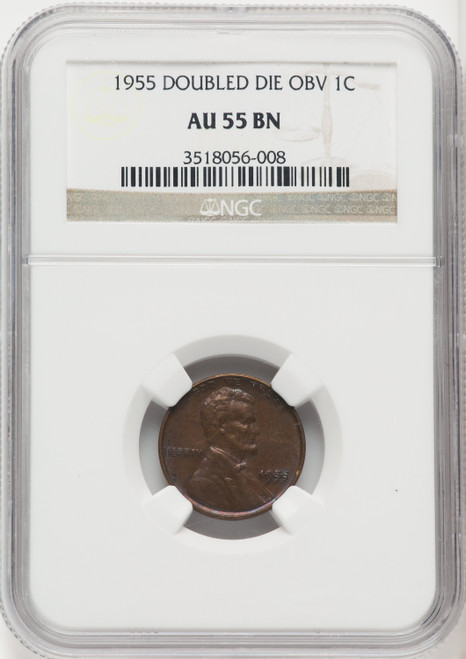 1955 1C Doubled Die Obverse FS-101 BN Lincoln Cent NGC AU55 (767261031)