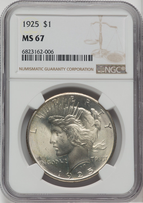 1925 $1 Peace Dollar NGC MS67 (763438022)