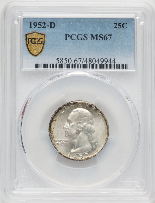 1952-D 25C Washington Quarter PCGS MS67 (769440003)