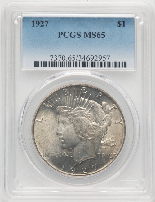 1927 $1 Peace Dollar PCGS MS65 (769609060)