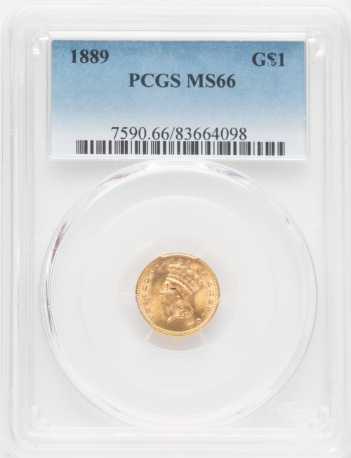 1889 G$1 Gold Dollar PCGS MS66 (769609064)