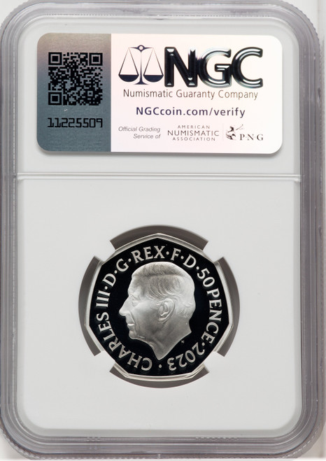 Charles III silver Colorized Proof “The Snowman” 50 Pence 2023 PR70 Ultra Cameo NGC World Coins NGC MS70 (518807036)