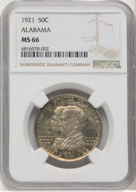 1921 50C Alabama Commemorative Silver NGC MS66 (768671067)