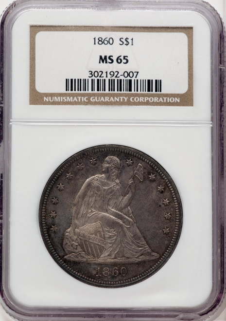 1860 S$1 Seated Dollar NGC MS65 (768930008)