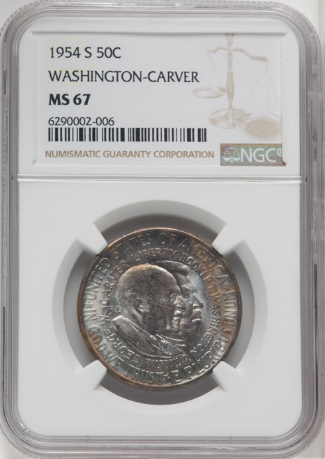 1954-S 50C Washington-Carver Commemorative Silver NGC MS67 (766793040)