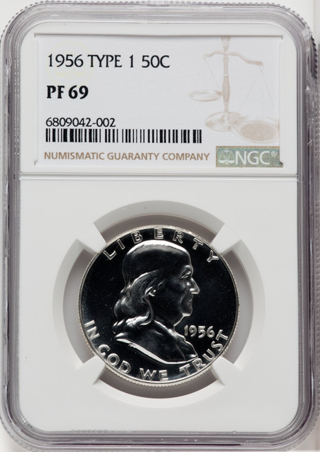 1956 50C Type 1 Proof Franklin Half Dollar NGC PR69 (766793042)