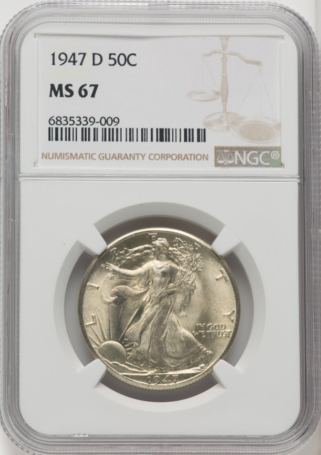 1947-D 50C Walking Liberty Half Dollar NGC MS67 (766849008)