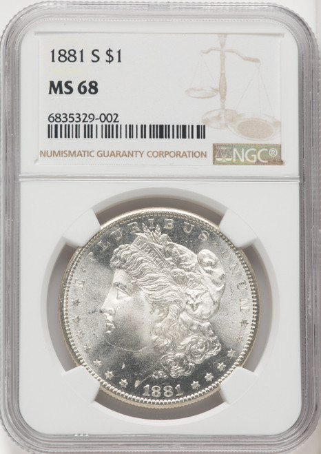 1881-S $1 Morgan Dollar NGC MS68 (766885005)