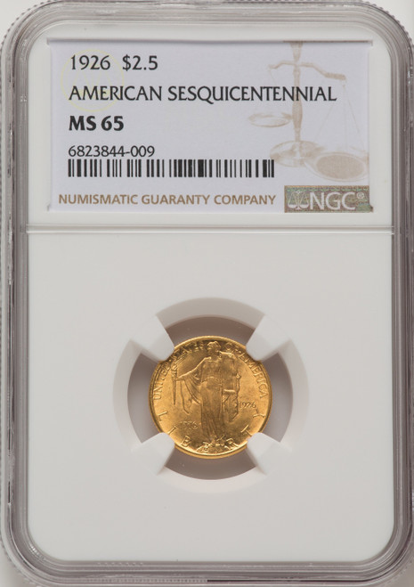 1926 $2.50 SESQUI Commemorative Gold NGC MS65 (505849001)