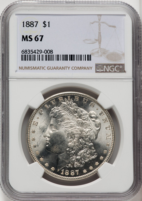 1887 $1 Morgan Dollar NGC MS67 (505858012)