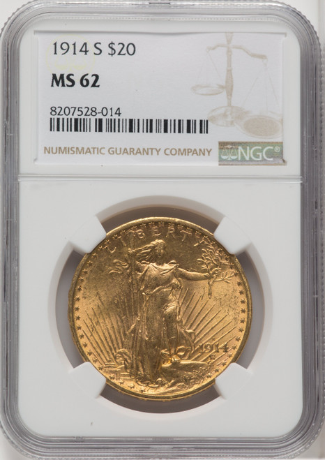 1914-S $20 Saint-Gaudens Double Eagle NGC MS62 (767953050)