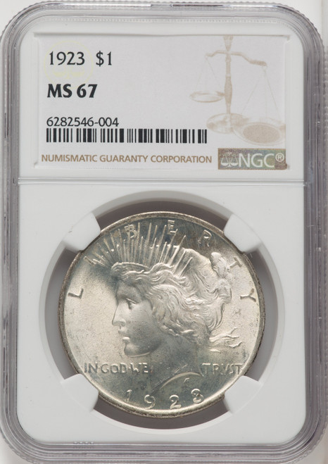 1923 $1 Peace Dollar NGC MS67 (768114004)