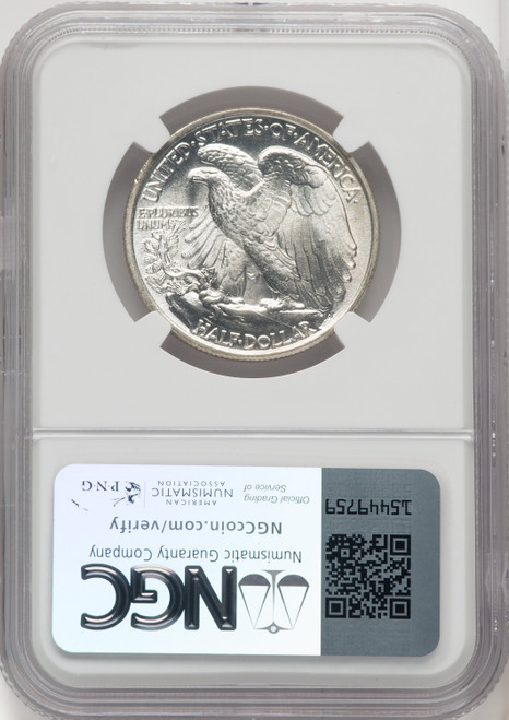 1943 50C Walking Liberty Half Dollar NGC MS67 (768118003)