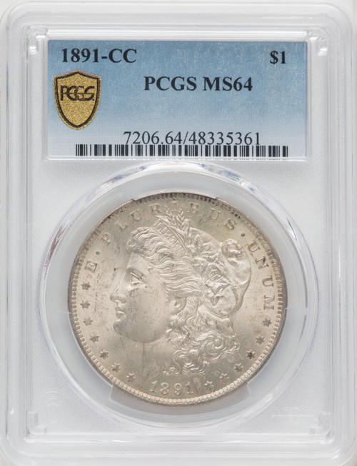 1891-CC $1 Morgan Dollar PCGS MS64 (768118010)
