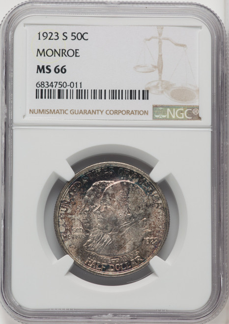 1923-S 50C Monroe Commemorative Silver NGC MS66 (768136051)